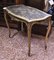 Golden Table with Faux Marble Shelf 2
