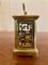 19th Century Miniature Brass 8-Day Carriage Clock with Travelling Case, Set of 2 4