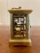 19th Century Miniature Brass 8-Day Carriage Clock with Travelling Case, Set of 2 5