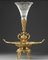Vaso centrotavola in bronzo dorato e base in cristallo inciso, Immagine 4