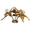 Brass Flower Table or Ceiling Light by Willy Daro, 1970s 1