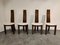 Vintage Wooden Dining Chairs, 1970s, Set of 4 9