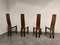 Vintage Wooden Dining Chairs, 1970s, Set of 4 3