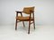 Danish Teak and Leather Desk Chair by Erik Kirkegaard, 1960s, Image 2