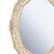 Neoclassical Empire Oval Silver Hand Carved Wooden Mirror, Spain, 1970s 3