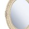 Neoclassical Empire Oval Silver Hand Carved Wooden Mirror, Spain, 1970s, Image 3