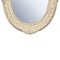 Neoclassical Empire Oval Silver Hand Carved Wooden Mirror, Spain, 1970s, Image 4