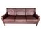 3-Seat Sofa with Red Brown Leather from Stouby Furniture, 1960s 2