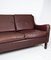 3-Seat Sofa with Red Brown Leather from Stouby Furniture, 1960s 5