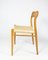 Model 75 Dining Chairs in Oak & Paper Cord by N.O. Møller, Set of 4 8