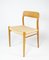 Model 75 Dining Chairs in Oak & Paper Cord by N.O. Møller, Set of 4 4