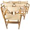 Model J102 Folding Chairs by Ditte & Adrian Heath for FDB, Set of 6 1