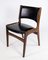 Teak and with Black Leather Chairs by Erik Buch, 1960s, Set of 2, Image 2