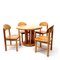 Vintage Danish Pine Dining Table & Chairs Set by Rainer Daumiller, 1970s, Set of 5 1
