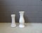 White Glazed Ceramic Flower Columns, 1980s, Set of 2 5