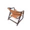 Mid-Century Brown Leather & Bamboo Safari Lounge Chair, 1960s 3