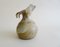 Hand-Turned Brown & Beige Ceramic Vase from Velus, 1960s 5