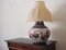 Lampe de Bureau Vase avec Abat-Jour en Dentelle Brodé à la Main, Chine, 1950s 10