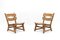 Brutalist Oak Fireside Chairs from AWA Meubelfabriek, 1960s, Set of 2 1