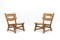 Brutalist Oak Fireside Chairs from AWA Meubelfabriek, 1960s, Set of 2, Image 1