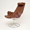 Vintage Leather & Chrome Swivel Jetson Chair by Bruno Mathsson for Dux, 1960s 2