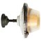 Mid-Century Industrial Ribbed Glass & Cast Iron Sconce 2
