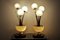 Italian Art Deco Style Alabaster & Murano Crystal Table Lamps, 1960s, Set of 2 2