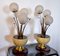 Italian Art Deco Style Alabaster & Murano Crystal Table Lamps, 1960s, Set of 2 3