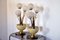Italian Art Deco Style Alabaster & Murano Crystal Table Lamps, 1960s, Set of 2 5