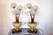 Italian Art Deco Style Alabaster & Murano Crystal Table Lamps, 1960s, Set of 2 1