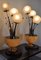 Italian Art Deco Style Alabaster & Murano Crystal Table Lamps, 1960s, Set of 2, Image 6