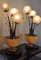 Italienische Tischlampen aus Alabaster & Murano Kristallglas im Art Deco Stil, 1960er, 2er Set 6