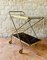 Mid-Century Brass Bar Cart with Formica Trays on Multi-Directional Wheels, 1960s 8