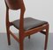 Teak & Leather Dining Chairs by Erik Buch, 1960s, Set of 6 2