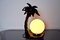 Lampada da tavolo con palma in ceramica, Francia, anni '70, Immagine 2