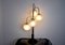 Lampe de Bureau Style Spiral Chromée Art Déco avec 4 Globes, 1970s 2