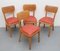 Chaises de Salon en Hêtre et Skaï, 1950s, Set de 4 8