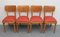 Beech & Leatherette Dining Chairs, 1950s, Set of 4, Image 7