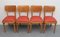Chaises de Salon en Hêtre et Skaï, 1950s, Set de 4 7