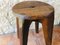 Mid-Century Primitive Oak Farmhouse Milking Stool, 1950s, Image 4