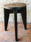 Mid-Century Primitive Oak Farmhouse Milking Stool, 1950s, Image 9