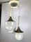 Vintage Italian Glass & Metal Ceiling Lamp from Esperia, 1970s 12