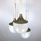 Vintage Italian Glass & Metal Ceiling Lamp from Esperia, 1970s 16