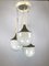 Vintage Italian Glass & Metal Ceiling Lamp from Esperia, 1970s 11