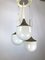 Vintage Italian Glass & Metal Ceiling Lamp from Esperia, 1970s, Image 14