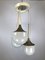 Vintage Italian Glass & Metal Ceiling Lamp from Esperia, 1970s 13