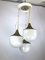 Vintage Italian Glass & Metal Ceiling Lamp from Esperia, 1970s 10
