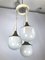 Vintage Italian Glass & Metal Ceiling Lamp from Esperia, 1970s, Image 9