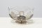 Small Antique English Glass & Silver Metal Bowl, 1900s 1
