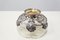 Small Antique English Glass & Silver Metal Bowl, 1900s 4